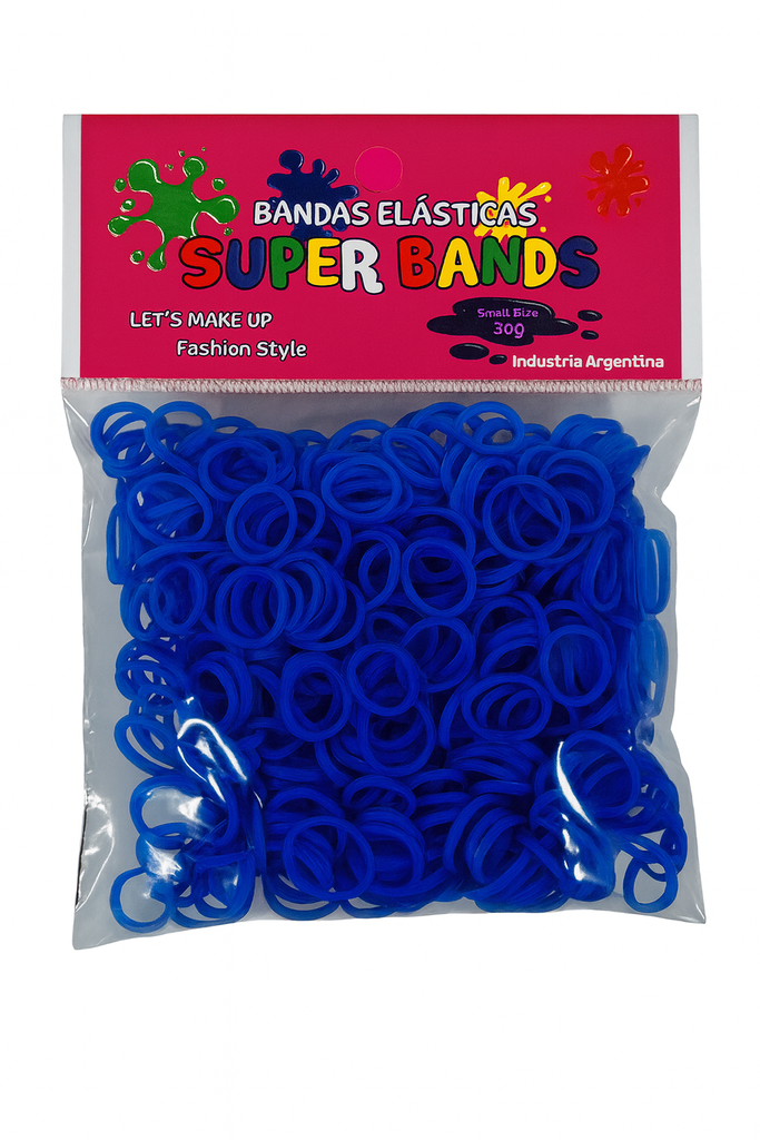 [D151009] SUPER BANDS DISPLAY N°15X2mm 30Gr  AZUL