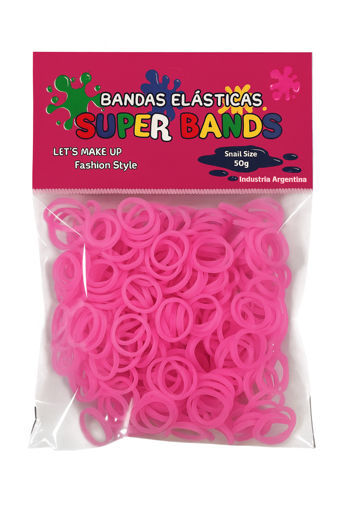 [D151021] SUPER BANDS DISPLAY N°15X2mm 30Gr  ROSA