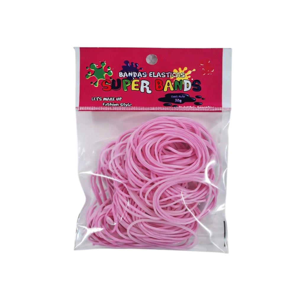 [D401030] SUPER BANDS DISPLAY N°40X2mm 30Gr  ROSA