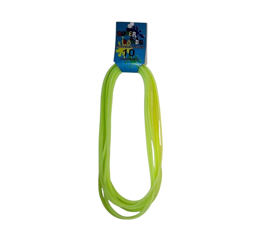 [D1271009] SUPER BANDS DISPLAY N°127X5mm 10Uni AMARILLO FLUO