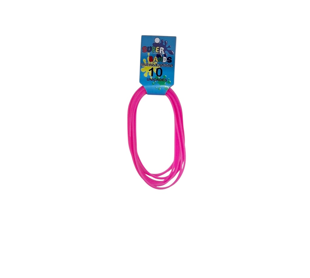 [D801009] SUPER BANDS DISPLAY N°80X5mm 10Uni FUCSIA FLUO